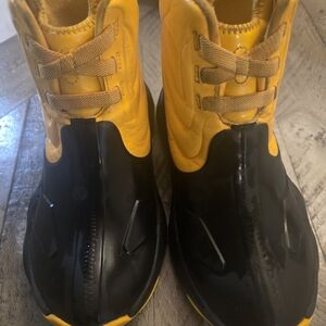 Nike Kids Yellow and Black Rain Boots
